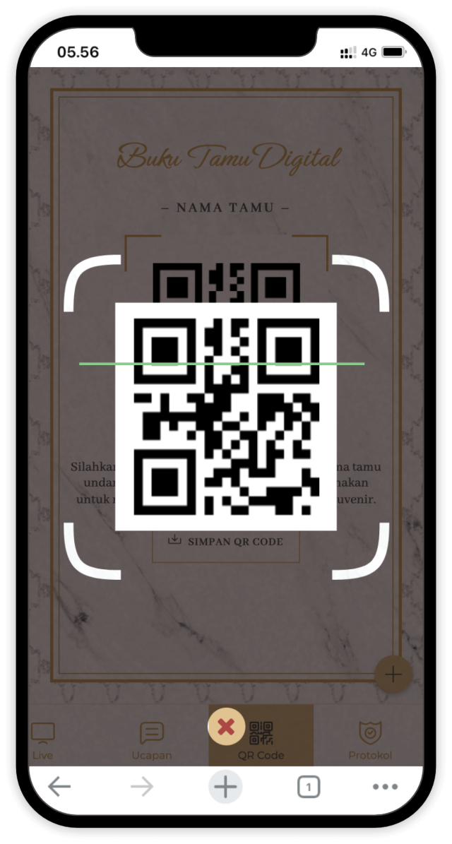 Fitur QR Code Tamu Fitur QR Code Tamu
