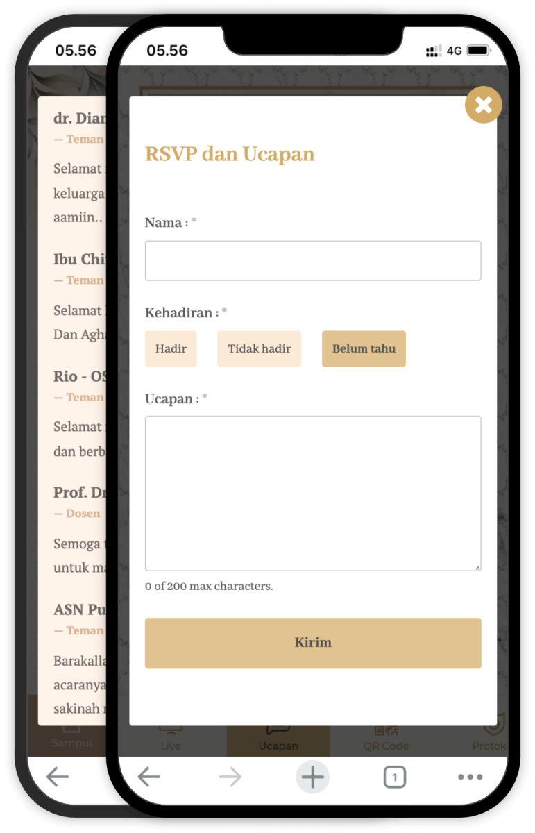 Fitur RSVP dan Ucapan Fitur RSVP dan Ucapan